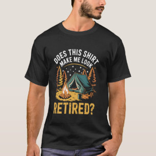 Wandelaar Kampeerder Buiten Kampeer Vuur Retro Kam T-shirt