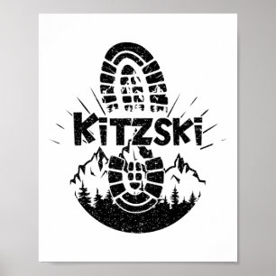Wandelaar Kitzski Tirol Oostenrijk Vakantie Poster