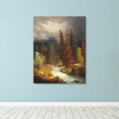 Wandelaar naast een rivier de Torrentius (door Ach Canvas Afdruk (Insitu (Houten vloer))