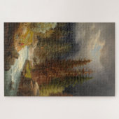 Wandelaar Naast een rivier in een Duits bos Legpuzzel (Horizontaal)