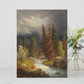 Wandelaar naast een rivier van de Torrential Kaart (Staand voorkant)