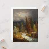 Wandelaar naast een rivier van de Torrential Kaart (Voorkant / Achterkant in situ)