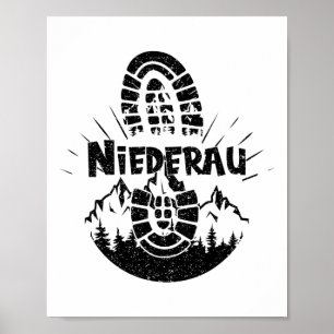 Wandelaar Niederau Tirol Oostenrijk Vakantie Poster