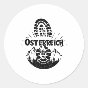 Wandelaar Oostenrijk Wandelen Oostenrijk Vakantie Ronde Sticker
