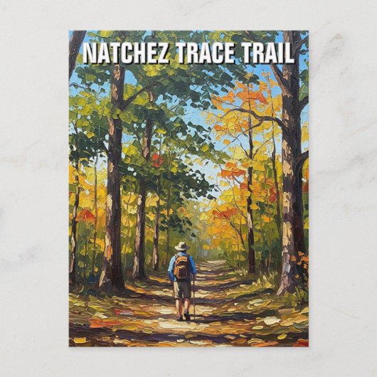 Wandelaar op Natchez Trace Trail Briefkaart (Voorkant)