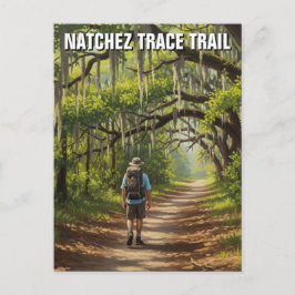 Wandelaar op Natchez Trace Trail Briefkaart