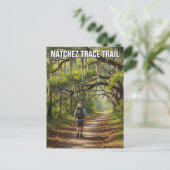 Wandelaar op Natchez Trace Trail Briefkaart (Staand voorkant)