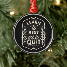 Wandelaar trail runner motivatie retro rustiek zwa metalen ornament