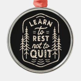 Wandelaar trail runner motivatie retro rustiek zwa metalen ornament