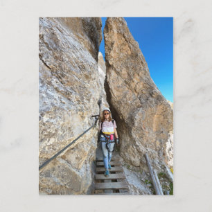 wandelaar via ferrata briefkaart