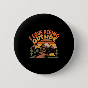 Wandelaar Wandelen Retro Vintage Ik Hou van Plasse Ronde Button 5,7 Cm