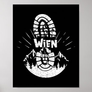 Wandelaar Wien Oostenrijk Vakantie Poster