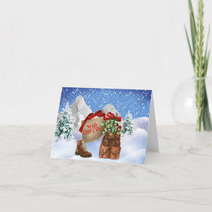 Wandelaars Kerst Notecard Feestdagen Kaart