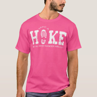 Wandelaars maken een wandeling, niet iedereen die t-shirt
