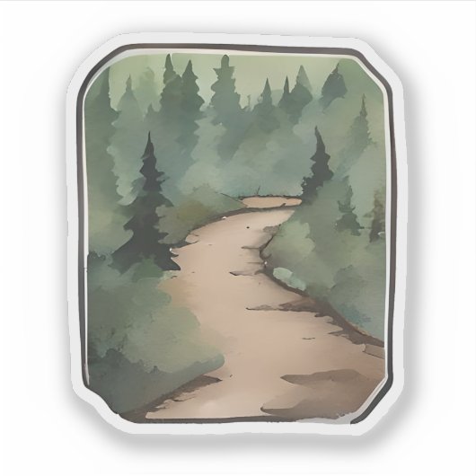 Wandelaars Pad Sticker (Voorkant)