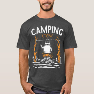 Wandelaarster kampeer match kampvuur kamperen crew t-shirt