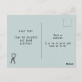 Wandelappel man grappig en speels Briefkaart (Achterkant)