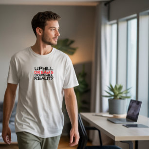 Wandelarrangement kamperen humor zwart rood t-shirt