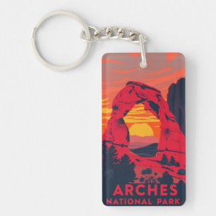Wandelavontuur uitrusting voor Arches National Par Sleutelhanger