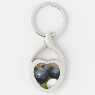  wandelbalken en dommerik, met metalen toetsen sleutelhanger