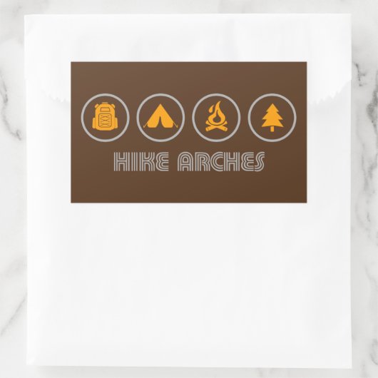 Wandelbogen Nationaal Park Rechthoekige Sticker (Tas)