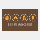 Wandelbogen Nationaal Park Rechthoekige Sticker (Voorkant)
