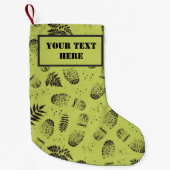 Wandelboot modderige voetafdrukken buitenshuis lie kleine kerstsok (Voorkant)