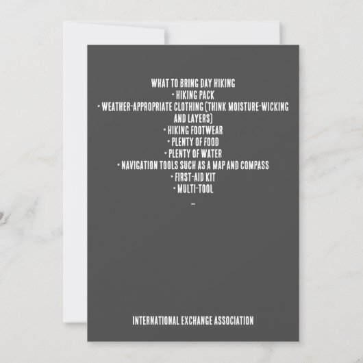 Wandeldag evenement kaart (Achterkant)