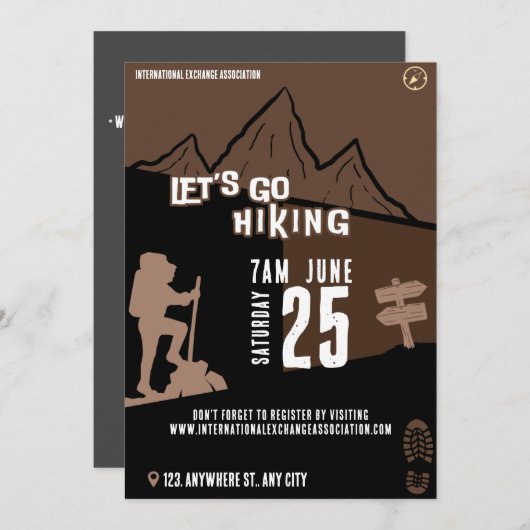 Wandeldag evenement kaart (Voorkant / Achterkant)