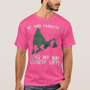 Wandelen 47e verjaardag 47 jaar oude berg t-shirt