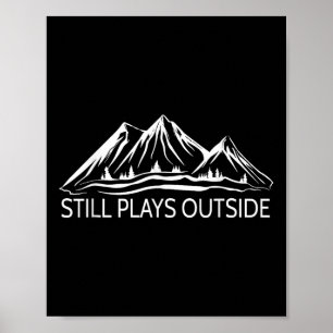 Wandelen & Natuur Forest Scene met Mountain St Poster
