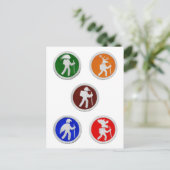 Wandelen Animal Trail Markers Briefkaart (Staand voorkant)