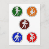 Wandelen Animal Trail Markers Briefkaart (Voorkant)