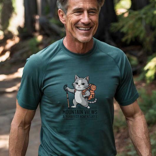 Wandelen avontuur kat t-shirt