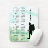 Wandelen Backpacking Design 2025 Kalender Muismat (Met muis)