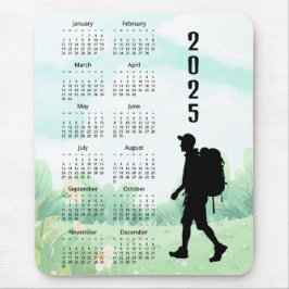 Wandelen Backpacking Design 2025 Kalender Muismat
