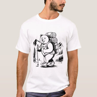 Wandelen Beer Avontuur | Grappige Camping Rugzakke T-shirt