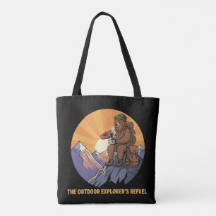 Wandelen Beer Koffiepauze   Schattige Buitenlucht  Tote Bag