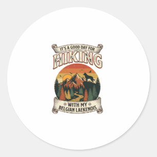 Wandelen Belgische Laekenois Hond Berg Zonsonderga Ronde Sticker