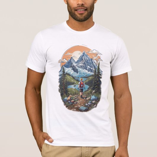 Wandelen Bergtop T-shirt (Voorkant)