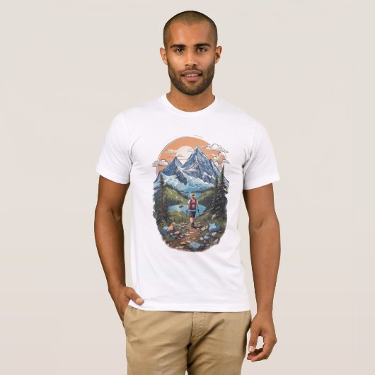 Wandelen Bergtop T-shirt (Voorkant volledig)