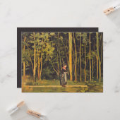 Wandelen bij de Forest Edge (door Ferdinand Hodler Kaart (Voorkant / Achterkant in situ)