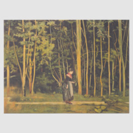 Wandelen bij de Forest Edge (door Ferdinand Hodler Tissuepapier