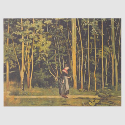 Wandelen bij de Forest Edge (door Ferdinand Hodler Tissuepapier (Voorkant)