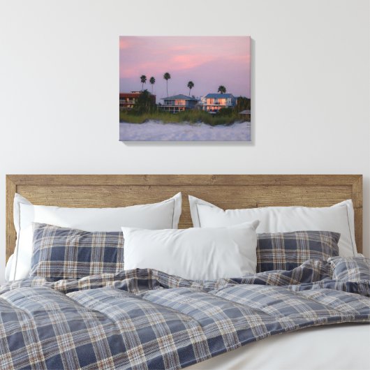 Wandelen bij zonsondergang canvas afdruk (Insitu (Slaapkamer))