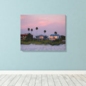 Wandelen bij zonsondergang canvas afdruk (Insitu (Houten vloer))