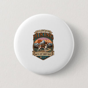 Wandelen Bretagne Honden Rugzak Bergen Ronde Button 5,7 Cm