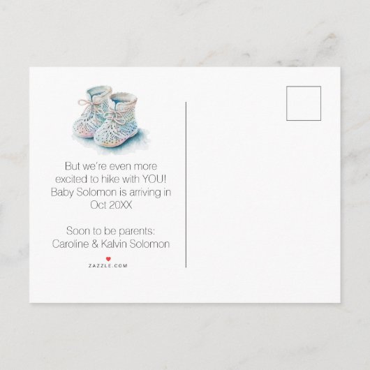 Wandelen Buddy Avontuur Zwangerschap Aankondiging (Achterkant)