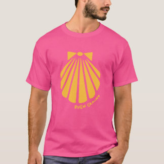 Wandelen Buen Camino de Santiago Scallop Shell Pil T-shirt