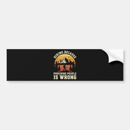 Wandelen Buiten Grappige Wandelaar Bumpersticker (Voorkant)